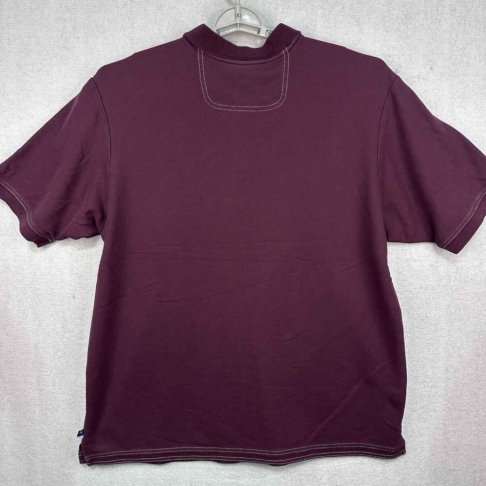 Tommy Bahama Men's XL Polo Burgandy Textured Short Sleeve - Picture 2 of 6